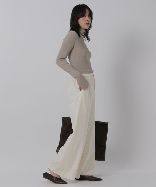 Chaos（カオス）の「Chaos(カオス)/ラビウールワイドパンツ（その他パンツ・レディース・ネイビー/オフホワイト/グレー系・38/36）」の5枚目の写真