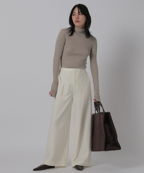 Chaos（カオス）の「Chaos(カオス)/ラビウールワイドパンツ（その他パンツ・レディース・ネイビー/オフホワイト/グレー系・38/36）」の6枚目の写真