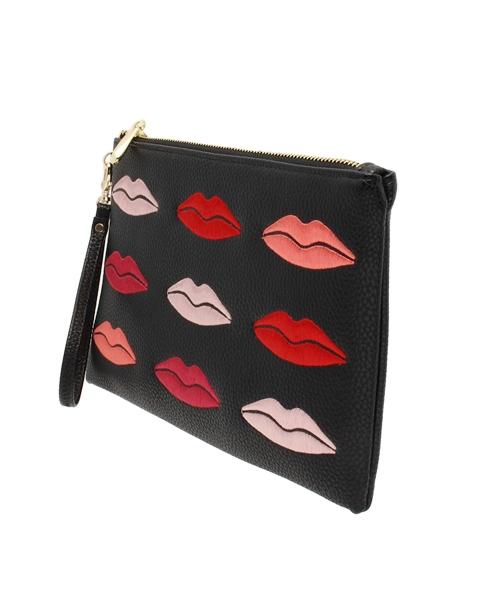 ROSE BUD（ローズバッド）の「【カタログ掲載】(LL ACCESSORIES)B1556N LIPS EMBROIDE CLUTCH BAG（クラッチバッグ・レディース・ホワイト/ブラック・ONE SIZE）」の10枚目の写真