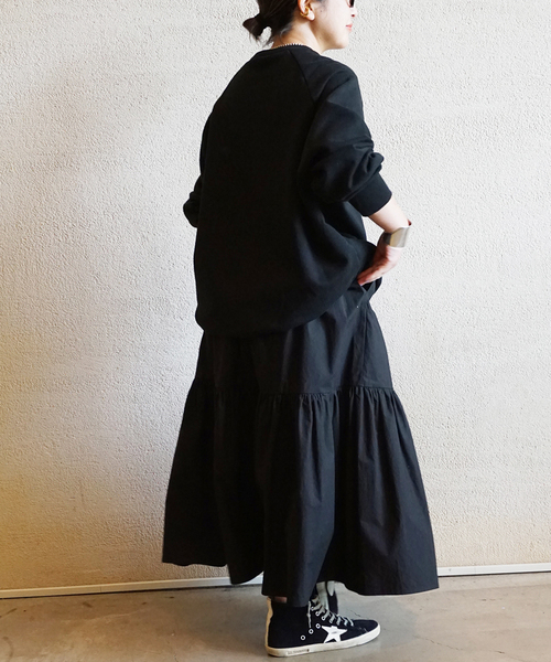 JOURNAL STANDARD LUXE(ジャーナルスタンダード ラックス)の「タイプライター キリカエギャザースカート(スカート・レディース・ブラック/ホワイト・FREE)」の4枚目の写真