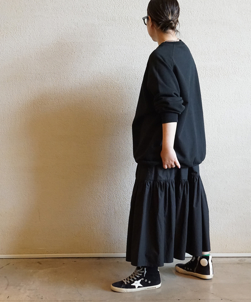 JOURNAL STANDARD LUXE(ジャーナルスタンダード ラックス)の「タイプライター キリカエギャザースカート(スカート・レディース・ブラック/ホワイト・FREE)」の6枚目の写真