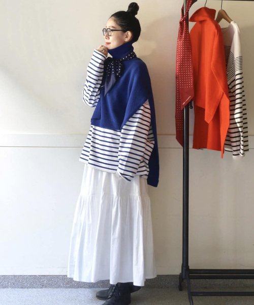 JOURNAL STANDARD LUXE(ジャーナルスタンダード ラックス)の「タイプライター キリカエギャザースカート(スカート・レディース・ブラック/ホワイト・FREE)」の10枚目の写真