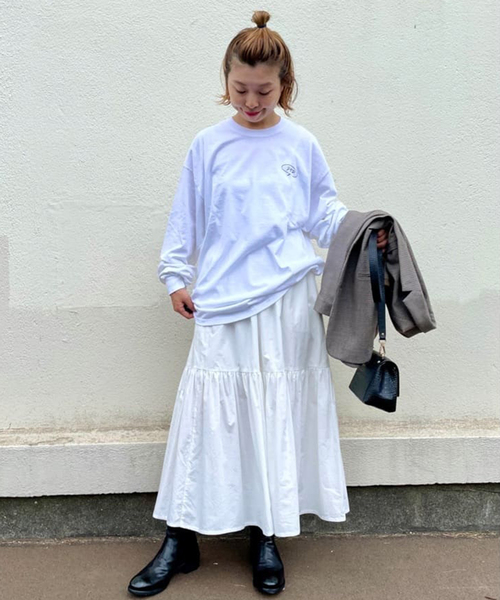 JOURNAL STANDARD LUXE(ジャーナルスタンダード ラックス)の「タイプライター キリカエギャザースカート(スカート・レディース・ブラック/ホワイト・FREE)」の16枚目の写真