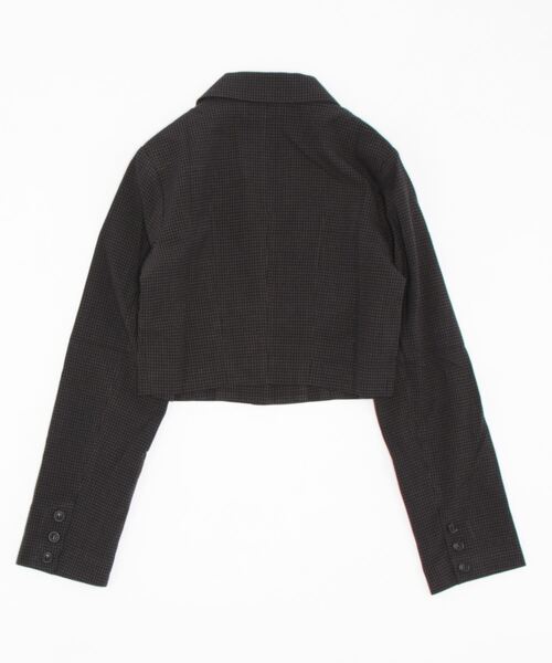 ANDGEEBEE（アンジービー）の「チェックショートジャケット（テーラードジャケット・レディース・ブラック・MEDIUM）」の10枚目の写真