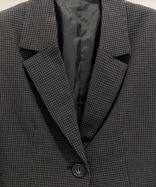 ANDGEEBEE（アンジービー）の「チェックショートジャケット（テーラードジャケット・レディース・ブラック・MEDIUM）」の9枚目の写真