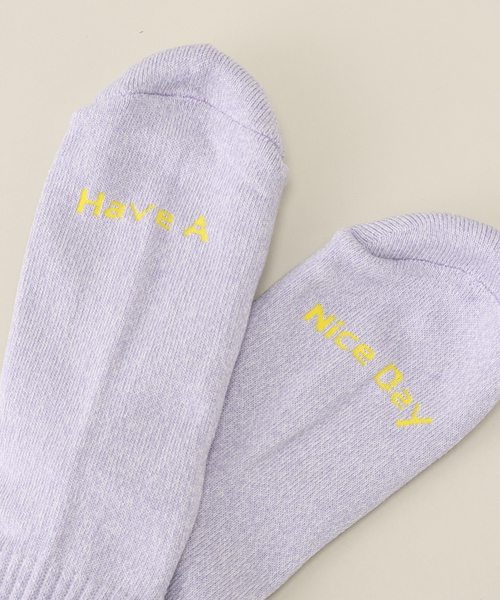 ROSTER SOX(ロスターソックス)の「【ROSTER SOX/ロスターソックス】PEACE(ソックス/靴下・メンズ・パープル/ベージュ/グリーン・SMALL/MEDIUM)」の5枚目の写真
