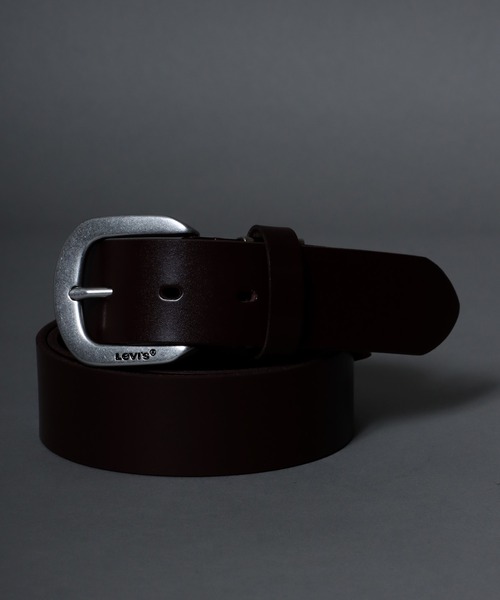 Levi's(リーバイス)の「【Levi's】平帆型バックル 35mm レザーベルト(ベルト・メンズ・レッド/ダークブラウン/ブラウン/ホワイト/ブラック・FREE)」の1枚目の写真