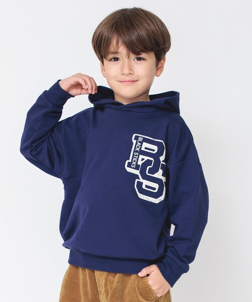 BRANSHES（ブランシェス）の「【ｂコレ】グラフィックフーデットパーカー（パーカー・キッズ・グリーン/ブラック/イエロー/ネイビー/カーキオリーブ/ベージュ/エンジ/アイボリー/ブルーグレー/グレー・140/150/160/90/130/110/120/100）」の8枚目の写真