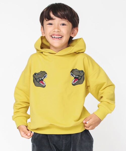 BRANSHES（ブランシェス）の「【ｂコレ】グラフィックフーデットパーカー（パーカー・キッズ・グリーン/ブラック/イエロー/ネイビー/カーキオリーブ/ベージュ/エンジ/アイボリー/ブルーグレー/グレー・140/150/160/90/130/110/120/100）」の9枚目の写真