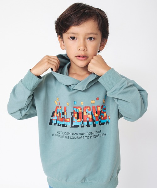 BRANSHES（ブランシェス）の「【ｂコレ】グラフィックフーデットパーカー（パーカー・キッズ・グリーン/ブラック/イエロー/ネイビー/カーキオリーブ/ベージュ/エンジ/アイボリー/ブルーグレー/グレー・140/150/160/90/130/110/120/100）」の7枚目の写真