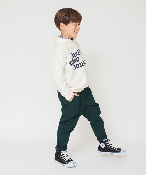 BRANSHES（ブランシェス）の「【ｂコレ】グラフィックフーデットパーカー（パーカー・キッズ・グリーン/ブラック/イエロー/ネイビー/カーキオリーブ/ベージュ/エンジ/アイボリー/ブルーグレー/グレー・140/150/160/90/130/110/120/100）」の12枚目の写真