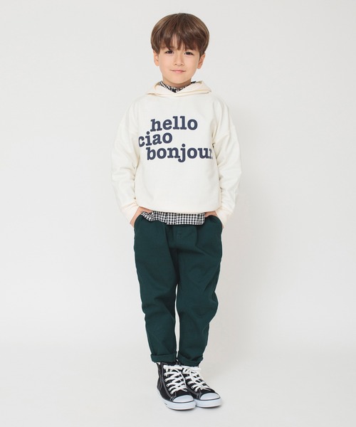 BRANSHES（ブランシェス）の「【ｂコレ】グラフィックフーデットパーカー（パーカー・キッズ・グリーン/ブラック/イエロー/ネイビー/カーキオリーブ/ベージュ/エンジ/アイボリー/ブルーグレー/グレー・140/150/160/90/130/110/120/100）」の11枚目の写真