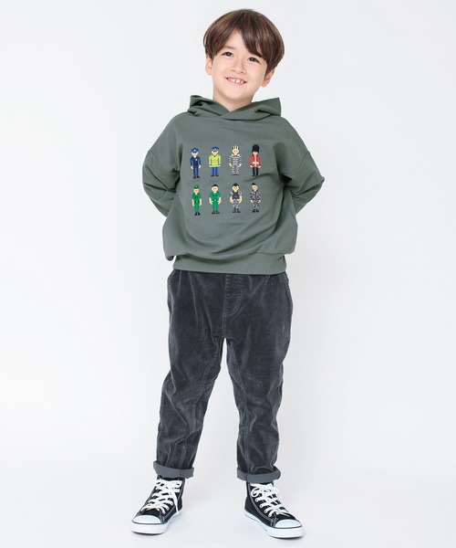 BRANSHES（ブランシェス）の「【ｂコレ】グラフィックフーデットパーカー（パーカー・キッズ・グリーン/ブラック/イエロー/ネイビー/カーキオリーブ/ベージュ/エンジ/アイボリー/ブルーグレー/グレー・140/150/160/90/130/110/120/100）」の16枚目の写真
