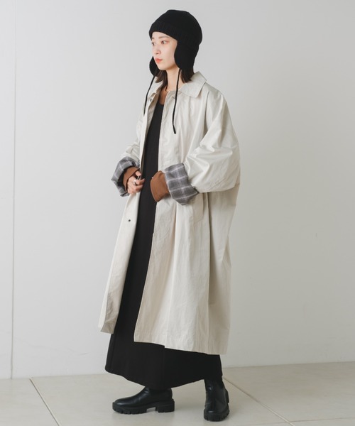 WHIMSIC(ウィムジック)の「【UNISEX】ステンカラーコート(ステンカラーコート・メンズ・ブラック/ベージュ/グレー・FREE)」の13枚目の写真