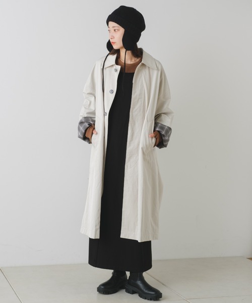 WHIMSIC(ウィムジック)の「【UNISEX】ステンカラーコート(ステンカラーコート・メンズ・ブラック/ベージュ/グレー・FREE)」の15枚目の写真