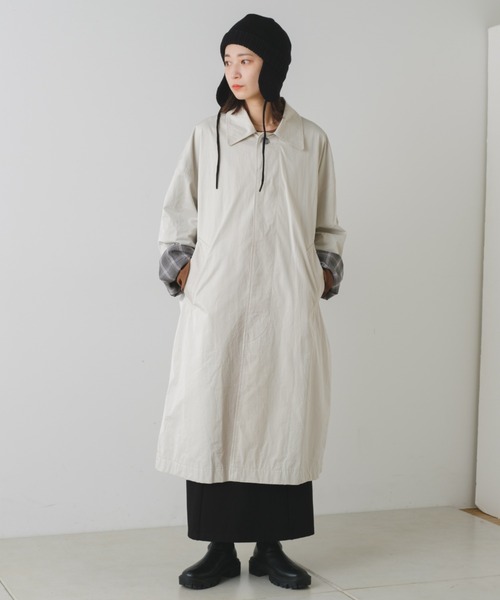 WHIMSIC(ウィムジック)の「【UNISEX】ステンカラーコート(ステンカラーコート・メンズ・ブラック/ベージュ/グレー・FREE)」の16枚目の写真