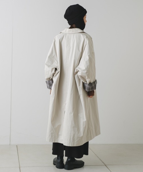 WHIMSIC(ウィムジック)の「【UNISEX】ステンカラーコート(ステンカラーコート・メンズ・ブラック/ベージュ/グレー・FREE)」の17枚目の写真