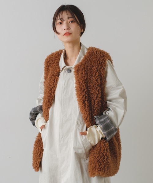 WHIMSIC(ウィムジック)の「【UNISEX】ステンカラーコート(ステンカラーコート・メンズ・ブラック/ベージュ/グレー・FREE)」の21枚目の写真