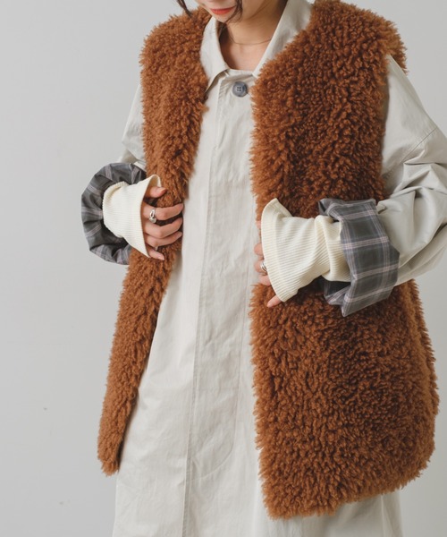 WHIMSIC(ウィムジック)の「【UNISEX】ステンカラーコート(ステンカラーコート・メンズ・ブラック/ベージュ/グレー・FREE)」の19枚目の写真