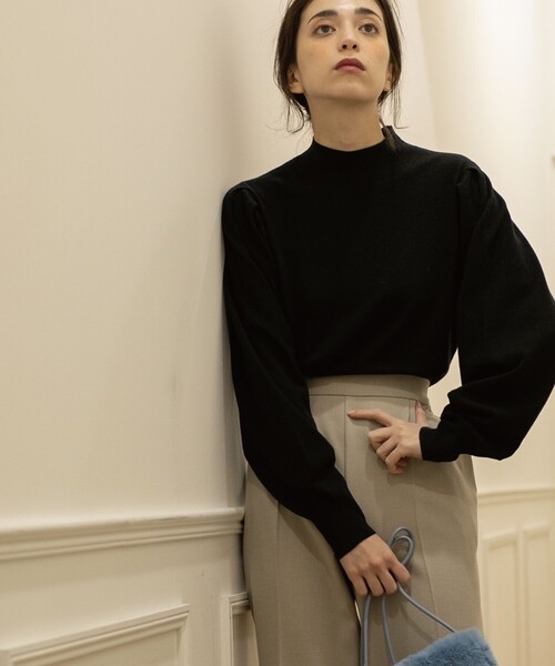 OPAQUE.CLIP（オペークドットクリップ）の「◆【ネオサーモ】ドルマンスリーブニット（ニット/セーター・レディース・オフホワイト/ナチュラル/ブラック/オレンジ・36/38/40/42）」の9枚目の写真