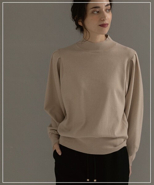 OPAQUE.CLIP（オペークドットクリップ）の「◆【ネオサーモ】ドルマンスリーブニット（ニット/セーター・レディース・オフホワイト/ナチュラル/ブラック/オレンジ・36/38/40/42）」の15枚目の写真