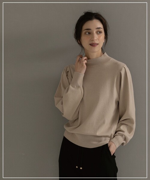 OPAQUE.CLIP（オペークドットクリップ）の「◆【ネオサーモ】ドルマンスリーブニット（ニット/セーター・レディース・オフホワイト/ナチュラル/ブラック/オレンジ・36/38/40/42）」の17枚目の写真