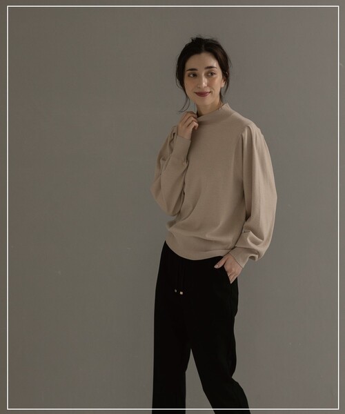 OPAQUE.CLIP（オペークドットクリップ）の「◆【ネオサーモ】ドルマンスリーブニット（ニット/セーター・レディース・オフホワイト/ナチュラル/ブラック/オレンジ・36/38/40/42）」の18枚目の写真