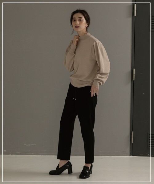 OPAQUE.CLIP（オペークドットクリップ）の「◆【ネオサーモ】ドルマンスリーブニット（ニット/セーター・レディース・オフホワイト/ナチュラル/ブラック/オレンジ・36/38/40/42）」の19枚目の写真