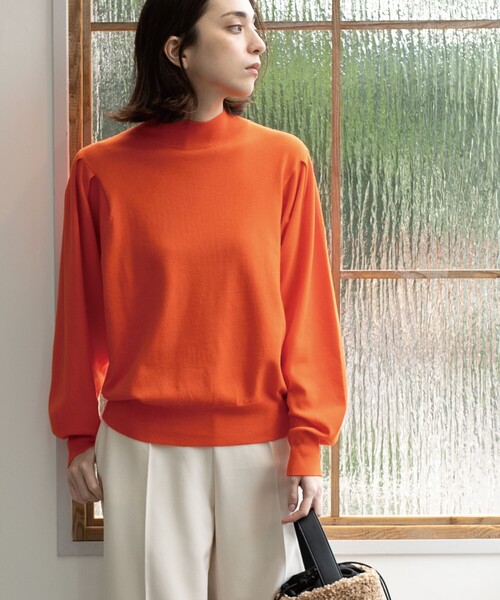 OPAQUE.CLIP（オペークドットクリップ）の「◆【ネオサーモ】ドルマンスリーブニット（ニット/セーター・レディース・オフホワイト/ナチュラル/ブラック/オレンジ・36/38/40/42）」の20枚目の写真