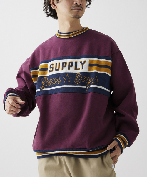 GOOD DAYS SUPPLY(グッドデイズサプライ)の「【GOOD DAYS SUPPLY / グッドデイズサプライ】ジャガード スウェット(スウェット・メンズ・チャコールグレー/ネイビー/ボルドー・MEDIUM/LARGE)」の3枚目の写真
