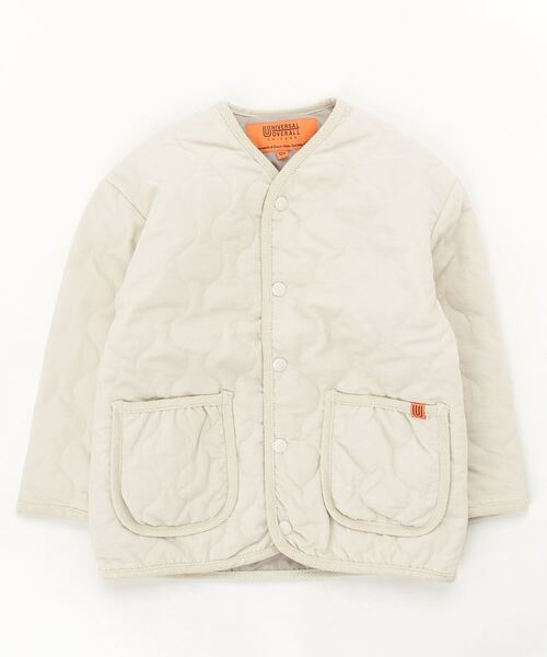 UNIVERSAL OVERALL（ユニバーサルオーバーオール）の「【 UNIVERSAL OVERALL / ユニバーサルオーバーオール 】 キッズ キルティング ジャケット KIDS QUILT JACKET DRE UO-22AW-04 QJK（ブルゾン・キッズ・アイボリー/ブラック・130/120/150/140）」の11枚目の写真