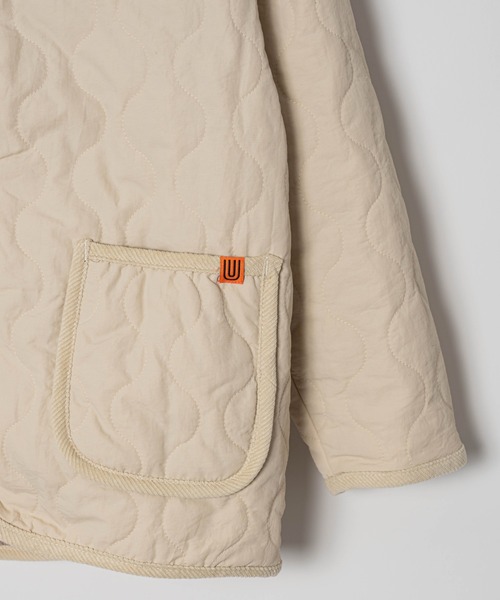 UNIVERSAL OVERALL（ユニバーサルオーバーオール）の「【 UNIVERSAL OVERALL / ユニバーサルオーバーオール 】 キッズ キルティング ジャケット KIDS QUILT JACKET DRE UO-22AW-04 QJK（ブルゾン・キッズ・アイボリー/ブラック・130/120/150/140）」の7枚目の写真