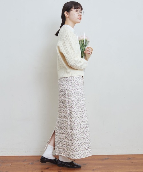 fig London 花柄キルティングスカート fig London 花柄キルティングスカート