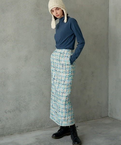 Unitage(ユニテージ)の「ハイネックスムース起毛トップス(Tシャツ/カットソー・レディース・ネイビー/アイボリー/ピンク・FREE)」の9枚目の写真