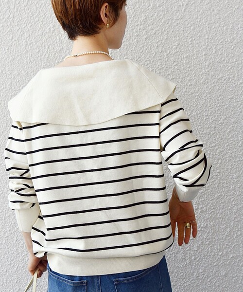 THE SHISHIKUI / シシクイ | east / OFF WHITE フーデッド ニット プルオーバー | F | アイボリー | レディース ZP / OATMEAL – SHISHIKUI
