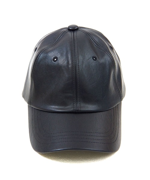 Figments（フィグメンツ）の「フェィクレザーキャップ（キャップ・レディース・ブラック・FREE）」の2枚目の写真