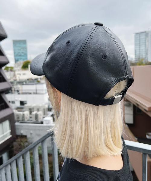 Figments（フィグメンツ）の「フェィクレザーキャップ（キャップ・レディース・ブラック・FREE）」の5枚目の写真