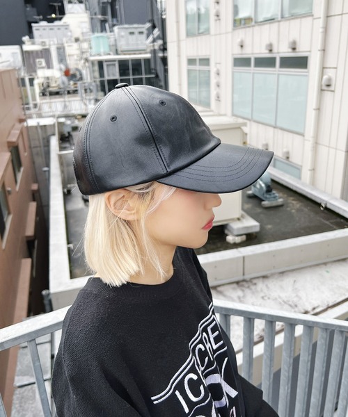 Figments（フィグメンツ）の「フェィクレザーキャップ（キャップ・レディース・ブラック・FREE）」の8枚目の写真