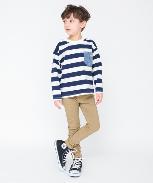 BRANSHES（ブランシェス）の「【ユニ/プレミアムストレッチ】ツイルロングパンツ（チノパンツ・キッズ・ピンク/その他/オフホワイト/ブラック/グレー/ベージュ・90/150/100/110/120/130/140/160）」の10枚目の写真