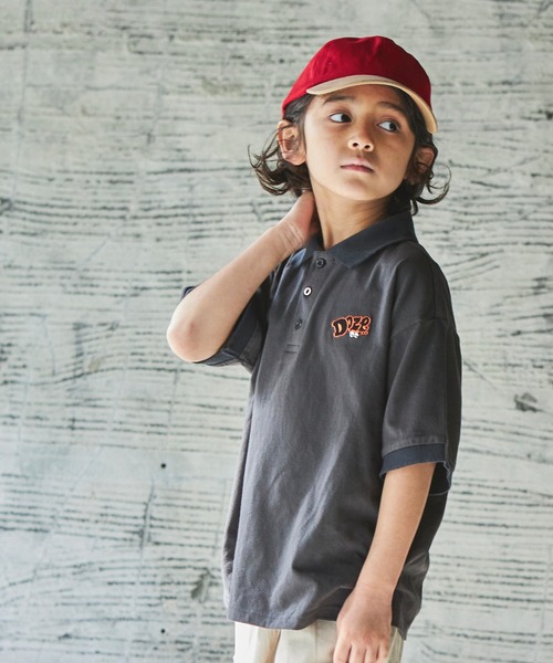 PAIRMANON STREET(ペアマノンストリート)の「【PAIRMANON STREET】【プレミアムコットン100】ユニセックスワンポイント刺繍半袖ポロTシャツ(ポロシャツ・キッズ・ホワイト/レッド/グリーン/ライトブルー/ブラック/ライトベージュ・130/140/150/90/100/110/120)」の2枚目の写真