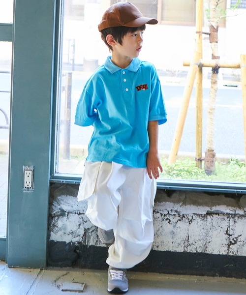 PAIRMANON STREET(ペアマノンストリート)の「【PAIRMANON STREET】【プレミアムコットン100】ユニセックスワンポイント刺繍半袖ポロTシャツ(ポロシャツ・キッズ・ホワイト/レッド/グリーン/ライトブルー/ブラック/ライトベージュ・130/140/150/90/100/110/120)」の11枚目の写真