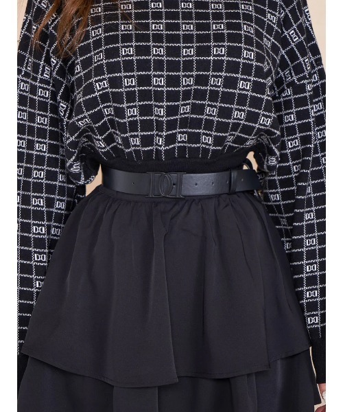 Darich（ダーリッチ）の「DDバックルレザーベルト（ベルト・レディース・ブラック/アイボリー・FREE）」の4枚目の写真