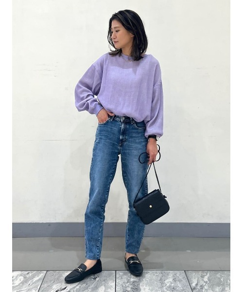 BACK NUMBER（バックナンバー）の「【BACK NUMBER】配色ワッフルロンＴ（Tシャツ/カットソー・レディース・オフホワイト/カーキブラウン/ライラック・M/L）」の15枚目の写真