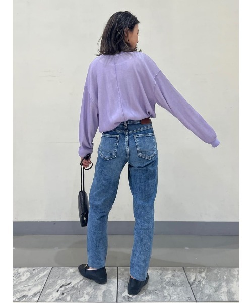 BACK NUMBER（バックナンバー）の「【BACK NUMBER】配色ワッフルロンＴ（Tシャツ/カットソー・レディース・オフホワイト/カーキブラウン/ライラック・M/L）」の17枚目の写真