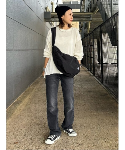 BACK NUMBER（バックナンバー）の「【BACK NUMBER】配色ワッフルロンＴ（Tシャツ/カットソー・レディース・オフホワイト/カーキブラウン/ライラック・M/L）」の4枚目の写真
