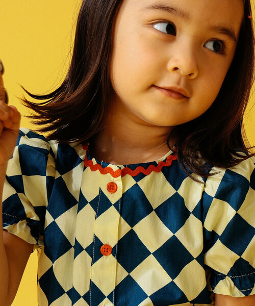 B:MING by BEAMS(ビーミングバイビームス)の「B:MING by BEAMS / ダイヤ柄 ワンピース(90~140cm)(ワンピース・キッズ・レッド/ネイビー・90/100/110/120/130/140)」の9枚目の写真