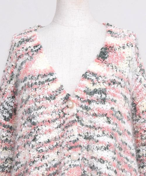 セール】【ドラマ衣装提供】レディース パール風ボタンレトロ