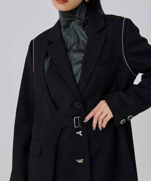 UNITED TOKYO(ユナイテッドトウキョウ)の「シトラス刺繍ステッチジャケット(テーラードジャケット・レディース・ブラック/グレー・FREE)」の11枚目の写真