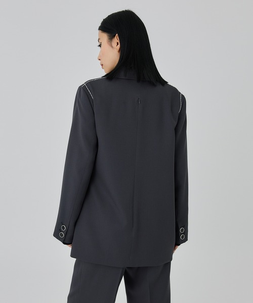 UNITED TOKYO(ユナイテッドトウキョウ)の「シトラス刺繍ステッチジャケット(テーラードジャケット・レディース・ブラック/グレー・FREE)」の16枚目の写真