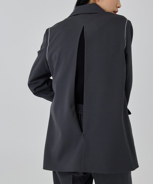 UNITED TOKYO(ユナイテッドトウキョウ)の「シトラス刺繍ステッチジャケット(テーラードジャケット・レディース・ブラック/グレー・FREE)」の5枚目の写真